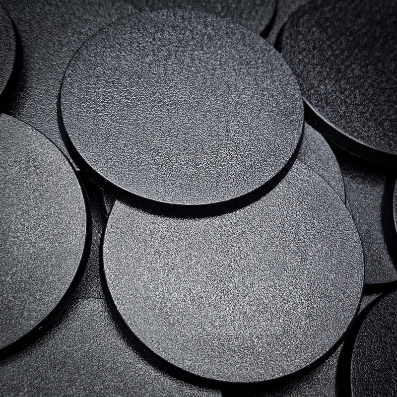 60mm Round Plain Plastic Bases - Only-Games