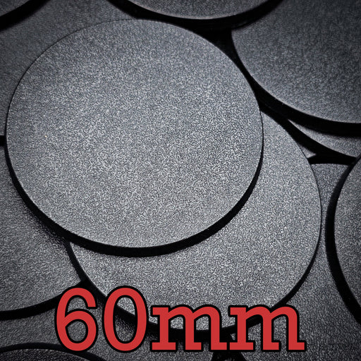 60mm Round Plain Plastic Bases - Only-Games