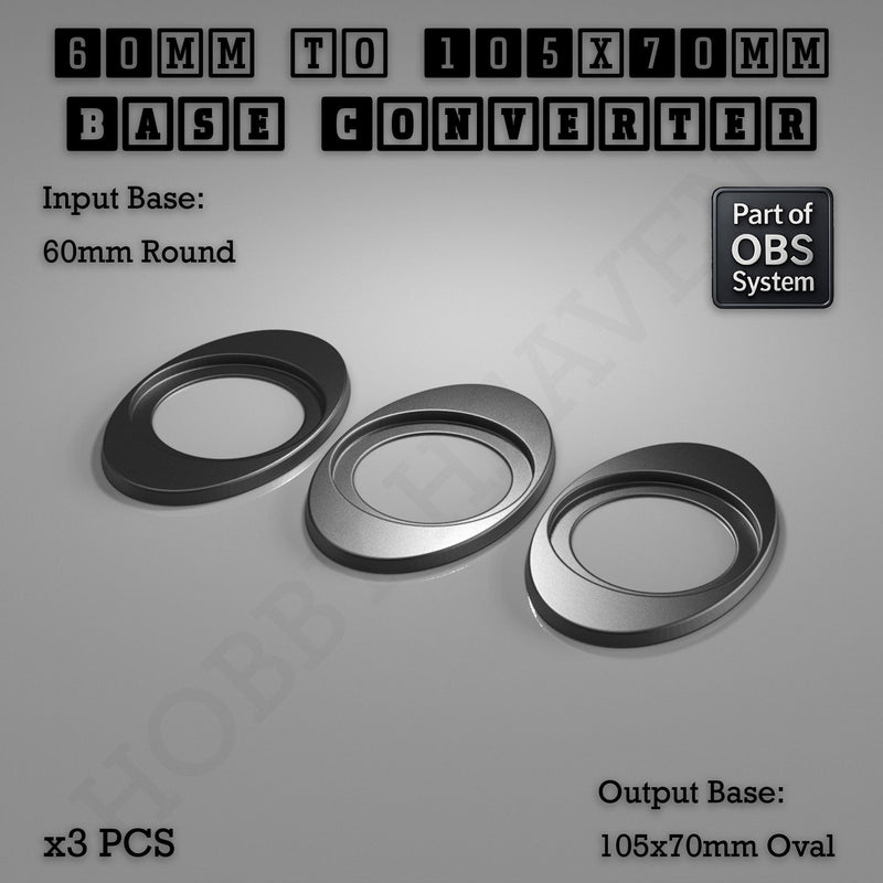 Round To Oval Bases Size Converters 3d Print Full Range - Only-Games