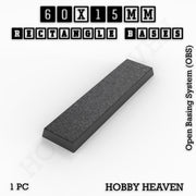 Rectangle Bases Range Sizes - 75x30mm to 125x40mm Medium Sizes 3d Print Full Range Tabletop Games - Only-Games