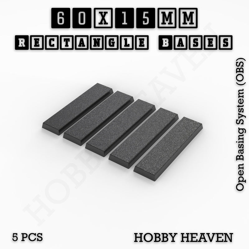 Rectangle Bases Range Sizes - 75x30mm to 125x40mm Medium Sizes 3d Print Full Range Tabletop Games - Only-Games