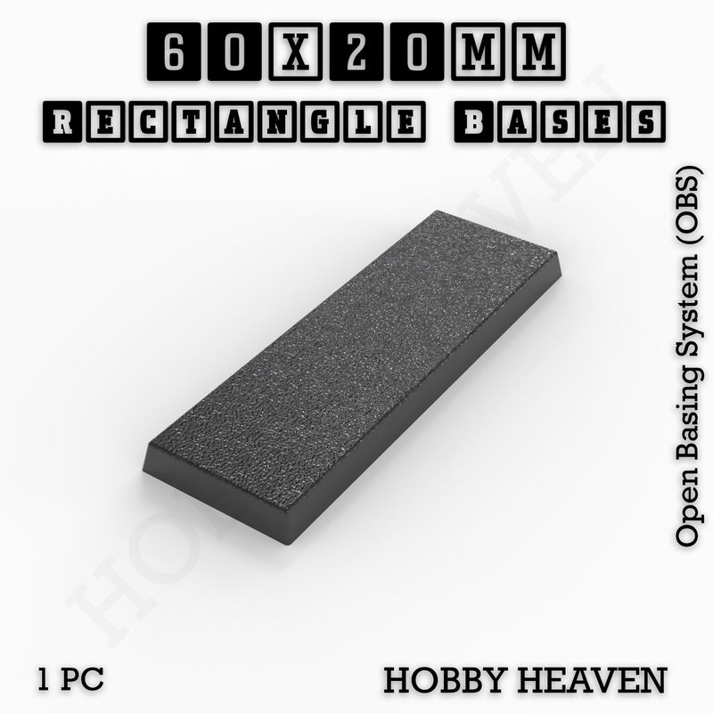 Rectangle Bases Range Sizes - 75x30mm to 125x40mm Medium Sizes 3d Print Full Range Tabletop Games - Only-Games