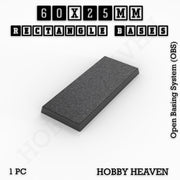Rectangle Bases Range Sizes - 75x30mm to 125x40mm Medium Sizes 3d Print Full Range Tabletop Games - Only-Games