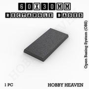 Rectangle Bases Range Sizes - 75x30mm to 125x40mm Medium Sizes 3d Print Full Range Tabletop Games - Only-Games