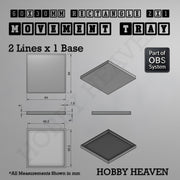 Rectangle Movement Trays | Cavalry & Monsters | 50×25-100×60mm | OBS System - Only-Games