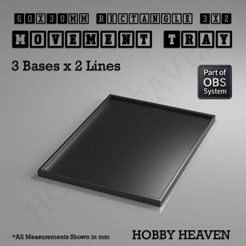 Rectangle Movement Trays | Cavalry & Monsters | 50×25-100×60mm | OBS System - Only-Games
