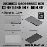 Rectangle Movement Trays | Cavalry & Monsters | 50×25-100×60mm | OBS System - Only-Games