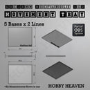 Rectangle Movement Trays | Cavalry & Monsters | 50×25-100×60mm | OBS System - Only-Games