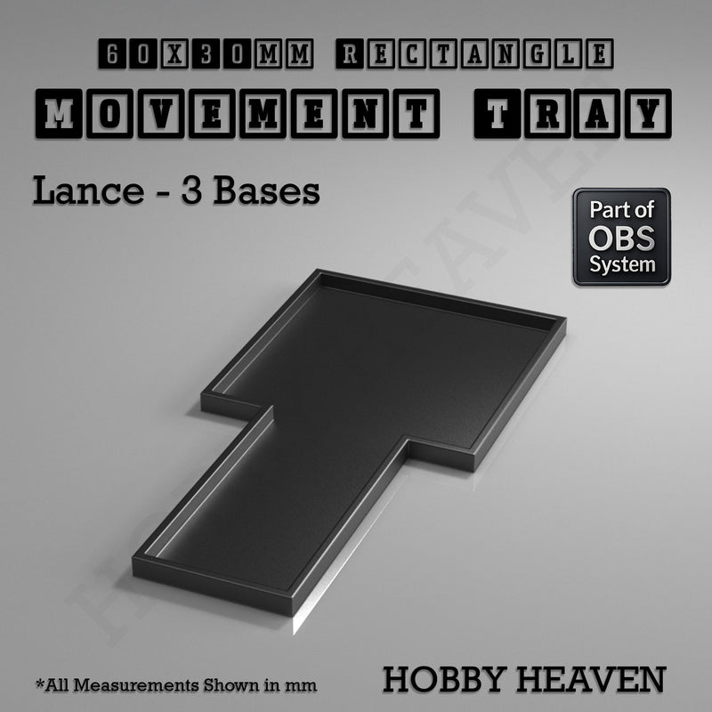Rectangle Movement Trays | Cavalry & Monsters | 50×25-100×60mm | OBS System - Only-Games