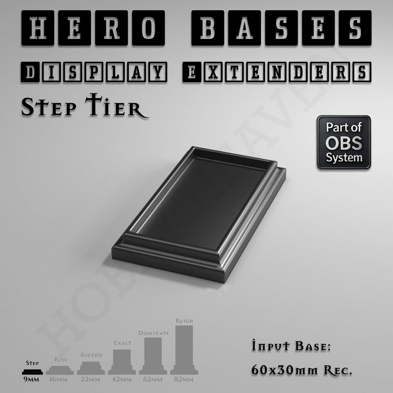 Hero Bases Display Extenders | Squares and Rectangles | Convert Gaming Bases to Display Bases & Plinths - Only-Games