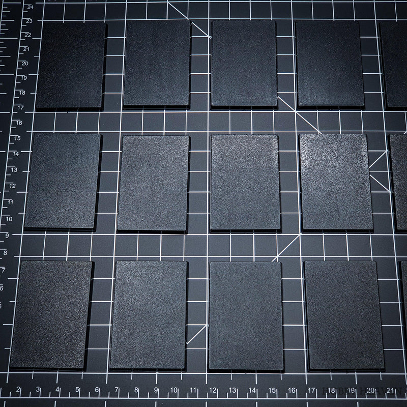 60x40mm Rectangular Plain Plastic Bases - Only-Games