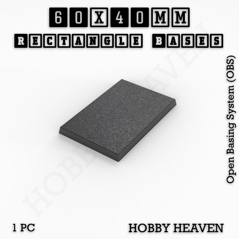 Rectangle Bases Range Sizes - 75x30mm to 125x40mm Medium Sizes 3d Print Full Range Tabletop Games - Only-Games