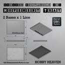 Rectangle Movement Trays | Cavalry & Monsters | 50×25-100×60mm | OBS System - Only-Games