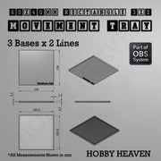 Rectangle Movement Trays | Cavalry & Monsters | 50×25-100×60mm | OBS System - Only-Games