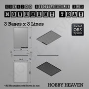 Rectangle Movement Trays | Cavalry & Monsters | 50×25-100×60mm | OBS System - Only-Games