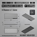 Rectangle Movement Trays | Cavalry & Monsters | 50×25-100×60mm | OBS System - Only-Games