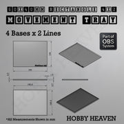 Rectangle Movement Trays | Cavalry & Monsters | 50×25-100×60mm | OBS System - Only-Games