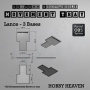 Rectangle Movement Trays | Cavalry & Monsters | 50×25-100×60mm | OBS System - Only-Games