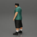 Big strong gangster homie in cap and short standing - Only-Games