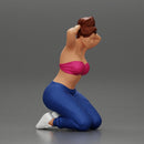 Chola Girl in bra sitting putting his hands behind head about to be arrested - Only-Games