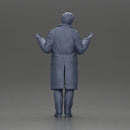 police detective in a coat standing with hands wide open - Only-Games