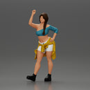 Fashionable Girl Wearing a Bra and shorts with Shirt Tied Around Her Hips - Only-Games