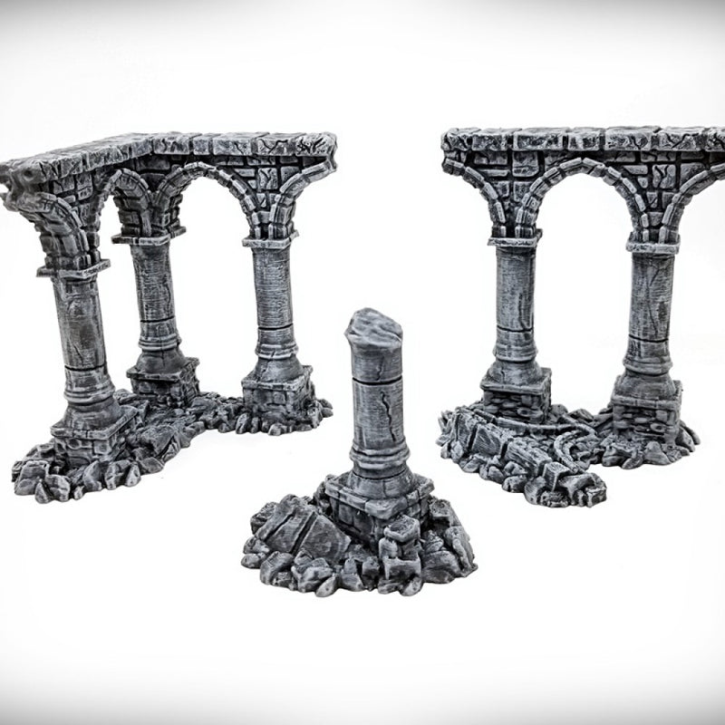 Ruined Column Starter Bundle A - Ruined Columns - Ancient Ruins - Only-Games