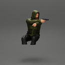 gangster in hoodie driving a car and holding gun - Only-Games