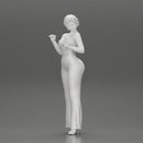 Fashion girl in catsuit and heels Leaning Against car - Only-Games