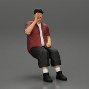 Gangster homie in cap Sitting On the car And Smoking Cigar - Only-Games