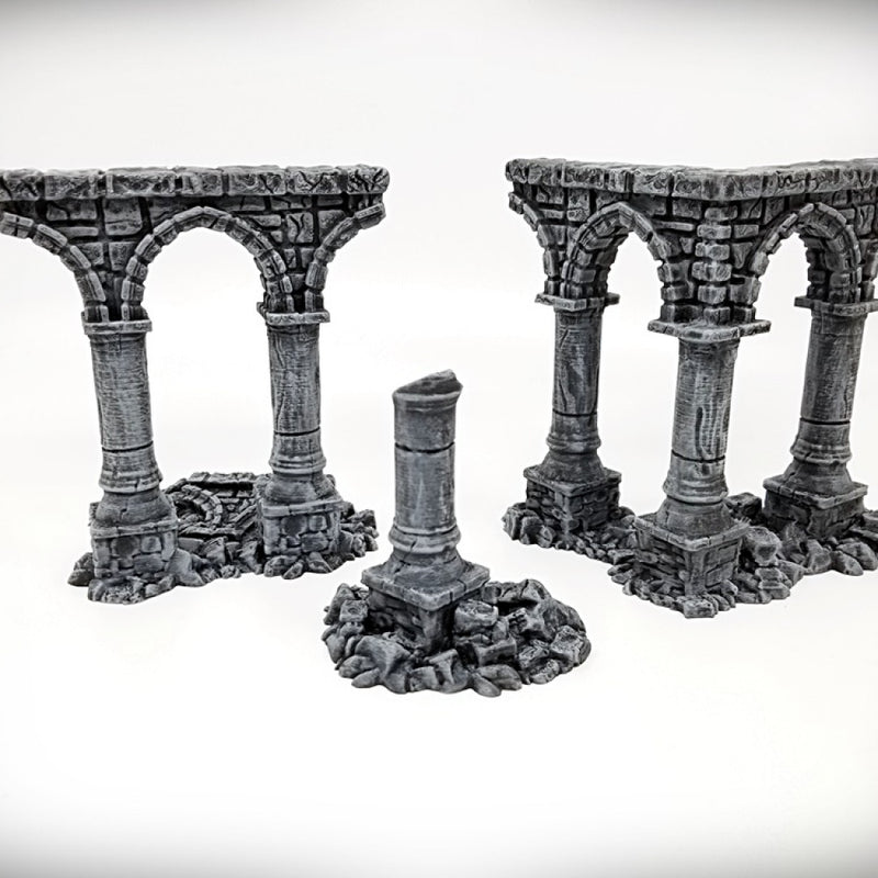 Ruined Column Starter Bundle A - Ruined Columns - Ancient Ruins - Only-Games