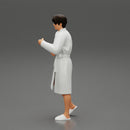 man in bathrobe standing - Only-Games