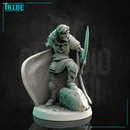 (0216) Male human tiefling elf half-orc firbolg ranger warrior with a sword and spell - Only-Games