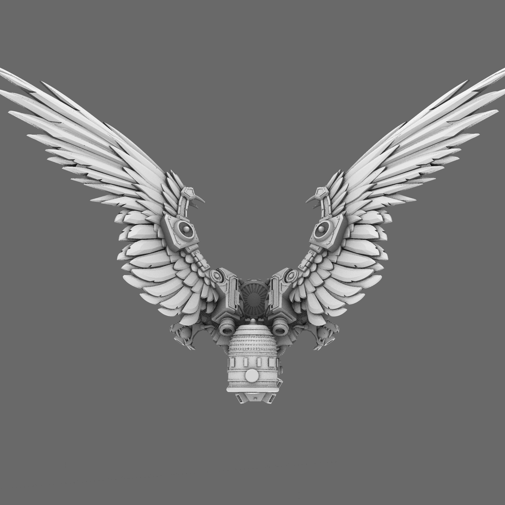 Cyber Samurai V8 Dragon King Jetpack - BW Terrain Forge - Miniatures by ...