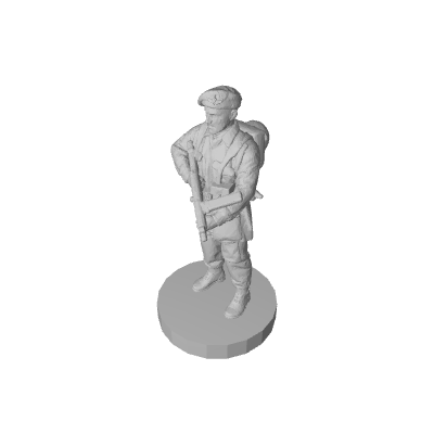 3D Printed WW2 British Airborne w/ Beret Pose 1 (x10) - Only-Games
