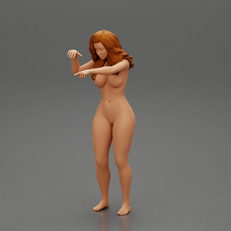 Naked woman pointing - Only-Games