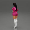 Sexy motorcyclist woman holding helmet - Only-Games