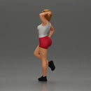 Sexy girl with short hair in shorts leaning on a car - Only-Games