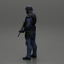 police officer stand guard next to cocaine bags holding a gun - Only-Games