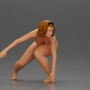 naked surfer woman in a bikini riding a wave on her surfboard - Only-Games