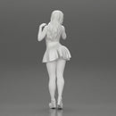 Fashion girl posing in skirt and shirt - Only-Games