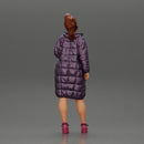 Sexy girl in shorts and long jacket standing - Only-Games