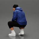 gangster sitting in hat and open jacket and short - Only-Games