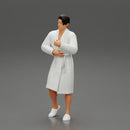 man in bathrobe standing - Only-Games
