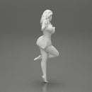 Sexy Woman In Dress Having Fun Holding One Leg - Only-Games