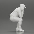 Young Gangster Man With Hoodie Sitting and thinking - Only-Games