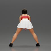sexy tennis player in skirt holding her racket in a ready position - Only-Games