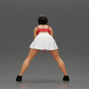 sexy tennis player in skirt holding her racket in a ready position - Only-Games