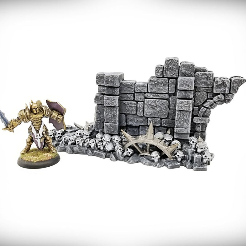 Half Arch Door Wall: Ancient Ruins GRIMDARK Terrain Set - Only-Games