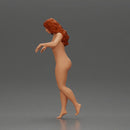 Naked girl looking out over the edge of the stairs - Only-Games